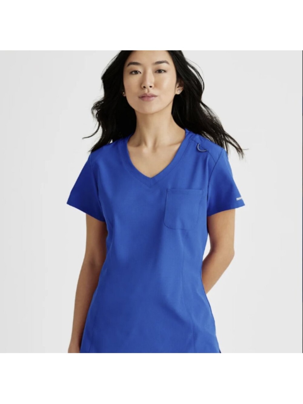 Skechers Women's V-Neck Scrub Top in Blue